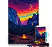 Rompecabezas para Adultos de 1000 Piezas, Estilo Retro Pixel Art de Yosemite, con articulaciones Suaves, Divertido Juego para concentrarse mentalmente, Juego Casual, Regalo de cumpleaños (38x26cm)