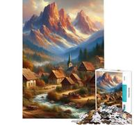 Rompecabezas para Adultos de 1000 Piezas Estilo Romanticismo para Pintar Rompecabezas en Forma de V Juegos relajantes decoración de Pared cumpleaños y Navidad (tamaño 50x75cm)