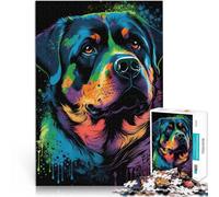 Rompecabezas para Adultos de 1000 Piezas Estilo Rottweiler 4 Juegos Divertidos para la Familia Cada Pieza es única: un desafiante y Divertido Juego Familiar 50x70cm