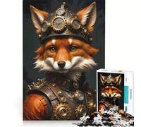 Rompecabezas para Adultos de 1000 Piezas Estilo Steampunk Fantástico Sr Zorro Juego Familiar difícil y desafiante cumpleaños y Navidad 38x52cm