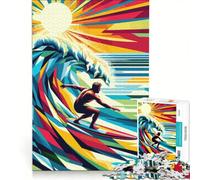 Rompecabezas para Adultos de 1000 Piezas Estilo Surf Arte Pop Juego de ingenio desafío difícil Regalos para Amigos y Familiares 50x75cm