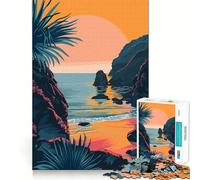 Rompecabezas para Adultos de 1000 Piezas, Estilo Vaporwave, Arte californiano, Bordes Finos, artesanía, Juego cognitivo, Juguete, Juego Relajante, decoración navideña para Pared (50x75cm)