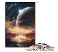Rompecabezas para Adultos de 1000 Piezas exoplaneta Hyperion Terra Family Rompecabezas de Madera Juego Educativo Juguete de desafío 75 x 50 cm