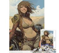 Rompecabezas para Adultos de 1000 Piezas: Explorador Sonriente en un Desierto postapocalíptico Juguetes antiestrés Excelentes Regalos y Juguetes Juegos educativos Interacción Entre Padres e Hijos