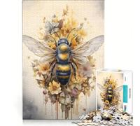 Rompecabezas para Adultos de 1000 Piezas: Explorando Abejas, Flores y Miel Juego Educativo, Regalo de cumpleaños, Ideal para Decorar el Escritorio 38x52cm
