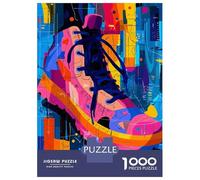 Rompecabezas Para Adultos De 1000 Piezas Expressionist Geometry Sneaker - Vibrant Abstract Street Art Rompecabezas Para Adultos Juguetes Antiestrés Decoración Del Hogar Juego Desafiante Regalos 70x50c