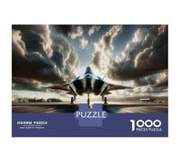 Rompecabezas para Adultos De 1000 Piezas F-35 Lightning II Fighter Jet Rompecabezas para Adultos Juguetes Antiestrés Mejora La Memoria Oferta como Regalo para Toda La Familia 52x38cm/1000pcs