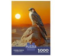 Rompecabezas para Adultos De 1000 Piezas Falcon at Sunset Rompecabezas para Adultos Juegos Familiares Vacaciones En Casa Matar El Tiempo para Cumpleaños, Navidad 52x38cm/1000pcs