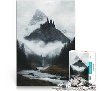 Rompecabezas para Adultos de 1000 Piezas fantasía de Castillo Hecho de Madera para Mayores de 14 años Montaje del Modelo Juguetes de Regalo tamaño：50x75cm