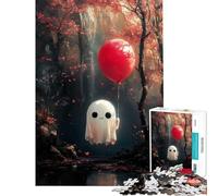 Rompecabezas para Adultos de 1000 Piezas Fantasma de otoño con Globo Rompecabezas Divertido para Adultos Regalos para Mujeres Difícil y desafiante (Tamaño 50x75cm)