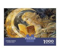 Rompecabezas para Adultos De 1000 Piezas Fantasy Art Woman Reading Book Rompecabezas para Adultos Juguete Decoración De Pared Mejora La Memoria 38x26cm/1000pcs