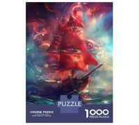 Rompecabezas para Adultos De 1000 Piezas Fantasy Artwork Sailing Ship in Cosmic Sea Rompecabezas para Adultos: Juegos Prácticos De Análisis Y Lógica, Regalos para Amigos Y Familiares 38x26cm/1000pcs