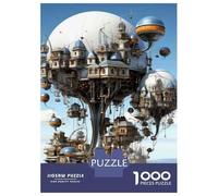 Rompecabezas para Adultos De 1000 Piezas Fantasy Cityscape with Domes and Towers Rompecabezas para Adultos Juego Familiar Vacaciones En Casa Matar El Tiempo Gran Regalo para Jugar 52x38cm/1000pcs