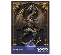 Rompecabezas para Adultos De 1000 Piezas Fantasy Dragon Book Cover Art Rompecabezas para Adultos Juego Práctico Montaje De Patrones Cumpleaños Y Navidad 52x38cm/1000pcs