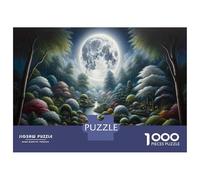 Rompecabezas para Adultos De 1000 Piezas Fantasy Forest Moonlight Landscape Rompecabezas para Adultos Juego De Ingenio para La Diversión Familiar Actividades Divertidas En Casa, 52x38cm/1000pcs
