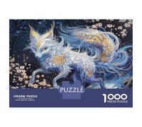 Rompecabezas para Adultos De 1000 Piezas Fantasy Fox Art Print Rompecabezas Juguetes Antiestrés Una Obra De Arte Cumpleaños Y Navidad 38x26cm/1000pcs
