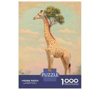 Rompecabezas para Adultos De 1000 Piezas Fantasy Giraffe Animal Rompecabezas para Adultos Juguetes Antiestrés Mejora La Memoria Oferta como Regalo para Toda La Familia 52x38cm/1000pcs