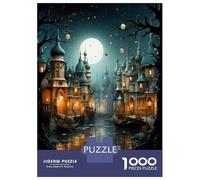 Rompecabezas para Adultos De 1000 Piezas Fantasy Night Castle Scene Rompecabezas para Adultos Juego De Ingenio Decoración Perfecta Cumpleaños Y Navidad 52x38cm/1000pcs