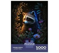 Rompecabezas para Adultos De 1000 Piezas Fantasy Raccoon Magic Rompecabezas para Adultos Juguetes Antiestrés Corte De Precisión Interacción Entre Padres E Hijos 52x38cm/1000pcs