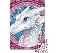 Rompecabezas para Adultos De 1000 Piezas Fantasy White Dragon Art Print Rompecabezas para Adultos Juegos Familiares Pero Divertidos Y Humorísticos Cumpleaños 70x50cm/1000pcs