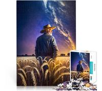 Rompecabezas para adultos de 1000 piezas Farmer under Milky Way lustige Spiele für die ganze Familie Perfekte Dekoration75 x 50 cm