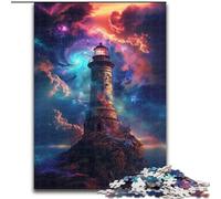 Rompecabezas para Adultos de 1000 Piezas, Faro artístico Colorido de Madera, decoración hogar o la Oficina, Ideal, 50x75cm para Juego Interactivo Familiar