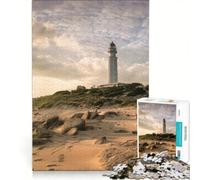 Rompecabezas para Adultos de 1000 Piezas Faro en Caños de Meca Cádiz Andalucía España Juguete Decorativo para la Pared Divertido y Original cumpleaños y Navidad 50x75cm