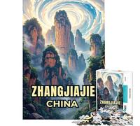 Rompecabezas para Adultos de 1000 Piezas Fascinante Rompecabezas del Parque Nacional Forestal de Zhangjiajie para Adultos Juguete para decoración de Pared Alivia el estréspara Reducir el estrés