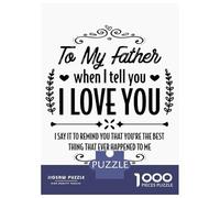 Rompecabezas para Adultos De 1000 Piezas Father Best Thing Ever Rompecabezas para Adultos Juguete Decoración De Pared Decoración del Hogar Regalos para Amigos Y Familiares 52x38cm/1000pcs
