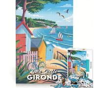 Rompecabezas para Adultos de 1000 Piezas Ffiche Gironde Ma Belle, decoración de Pared de Juguete, Divertido y humorístico, cumpleaños y Navidad 50x75cm
