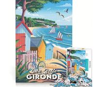 Rompecabezas para Adultos de 1000 Piezas Ffiche Gironde Ma Belle, Juego Familiar, antiestrés, cumpleaños y Navidad 38x26cm