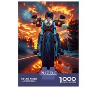 Rompecabezas para Adultos De 1000 Piezas Fiery Sunset Ride Rompecabezas para Adultos Juego De Ingenio Análisis Y Lógica Cumpleaños Y Navidad 38x26cm/1000pcs