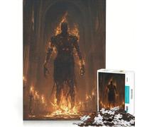 Rompecabezas para Adultos de 1000 Piezas: Figura en Llamas en una Catedral, Agni, decoración de Pared de Juguete, Ideal para Pasar el Tiempo en casa, Hermoso diseño, 38x26cm