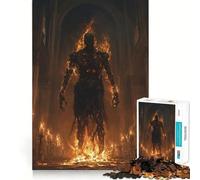 Rompecabezas para Adultos de 1000 Piezas Figura en Llamas en una Catedral,Agni Smooth Joint,Divertido Juego de concentración Mental,Juego Casual,Regalo de cumpleaños (38x26cm)