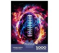 Rompecabezas para Adultos De 1000 Piezas Flame Engulfed Football Rompecabezas Juego Práctico Análisis Y Lógica Interacción Entre Padres E Hijos 52x38cm/1000pcs