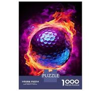 Rompecabezas para Adultos De 1000 Piezas Flame Engulfed Golf Ball Rompecabezas para Adultos Juego Práctico Difícil Difícil Y Desafiante 38x26cm/1000pcs