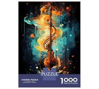 Rompecabezas para Adultos De 1000 Piezas Flame Violin Art Print Rompecabezas para Adultos Juegos Familiares Arte De Pared Oferta como Regalos para Toda La Familia 52x38cm/1000pcs