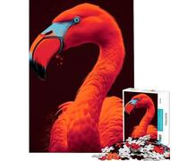 Rompecabezas para Adultos de 1000 Piezas Flamenco con Gafas de Sol Juego Familiar desafiante Juguete Ideal para los Amantes de los Juegos de Nivel difícil (tamaño 50x75cm)