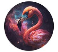 Rompecabezas para Adultos de 1000 Piezas, Flamenco, Redondo, Ideal para decoración y Regalo de ingenio, 67,5 x 67,5 cm