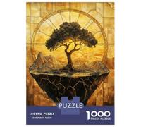 Rompecabezas para Adultos De 1000 Piezas Floating Tree and Mountain Rompecabezas para Adultos Juegos Relajantes Desafío Difícil Actividades Divertidas En Casa 70x50cm/1000pcs