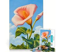 Rompecabezas para Adultos de 1000 Piezas Flor de Cala,decoración Elegante y Funcional,Juego de Habilidad Mental,diversión Casual,decoración navideña 38x26cm