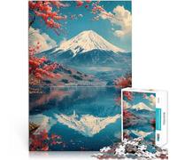 Rompecabezas para Adultos de 1000 Piezas “Flor de Cerezo en Japón” Madera，para Mayores de 14 años Juguete de desafío Gran tamaño：50x75cm/19.68x29.52pulgada