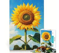 Rompecabezas para Adultos de 1000 Piezas Floración en Girasol,Corte preciso Diversión,Actividad Mental Inteligente,Tiempo de Ocio,Regalo de cumpleaños para Aficionados 38x52cm