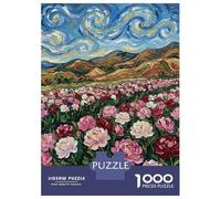 Rompecabezas para Adultos De 1000 Piezas Floral Field Painting Rompecabezas Juguetes Antiestrés, Divertidos Y Humorísticos Regalos para Reducir El Estrés 38x26cm/1000pcs