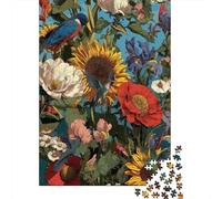 Rompecabezas para Adultos De 1000 Piezas Floral Garden Birds Rompecabezas para Adultos Juguetes Antiestrés Decoración Actividades Divertidas En Casa 70x50cm/1000pcs