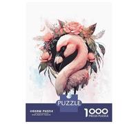 Rompecabezas para Adultos De 1000 Piezas Floral Pink Flamingo Rompecabezas para Adultos Juego Familiar Pero Divertido Y Humorístico Cumpleaños 70x50cm/1000pcs