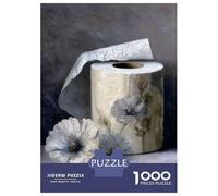 Rompecabezas Para Adultos De 1000 Piezas Floral Toilet Paper Still Life Painting Rompecabezas Para Adultos Juegos Relajantes Pero Divertidos Y Humorísticos Interacción Entre Padres E Hijos 38x26cm/100