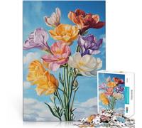 Rompecabezas para Adultos de 1000 Piezas Florecer en Fresia Juguete Educativo para aliviar el estrés Regalo de cumpleaños, Regalos 38x26cm