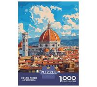 Rompecabezas para Adultos De 1000 Piezas Florence, Italy Skyline Rompecabezas Antiestrés Juguetes Divertidos Y Humorísticos Actividades Divertidas En Casa, 70x50cm/1000pcs