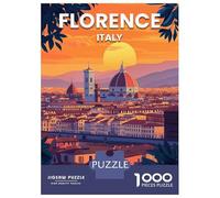 Rompecabezas para Adultos De 1000 Piezas Florence Sunset Cityscape Rompecabezas para Adultos Juegos Divertidos Difícil Difícil Regalos De Cumpleaños Y Únicos 70x50cm/1000pcs